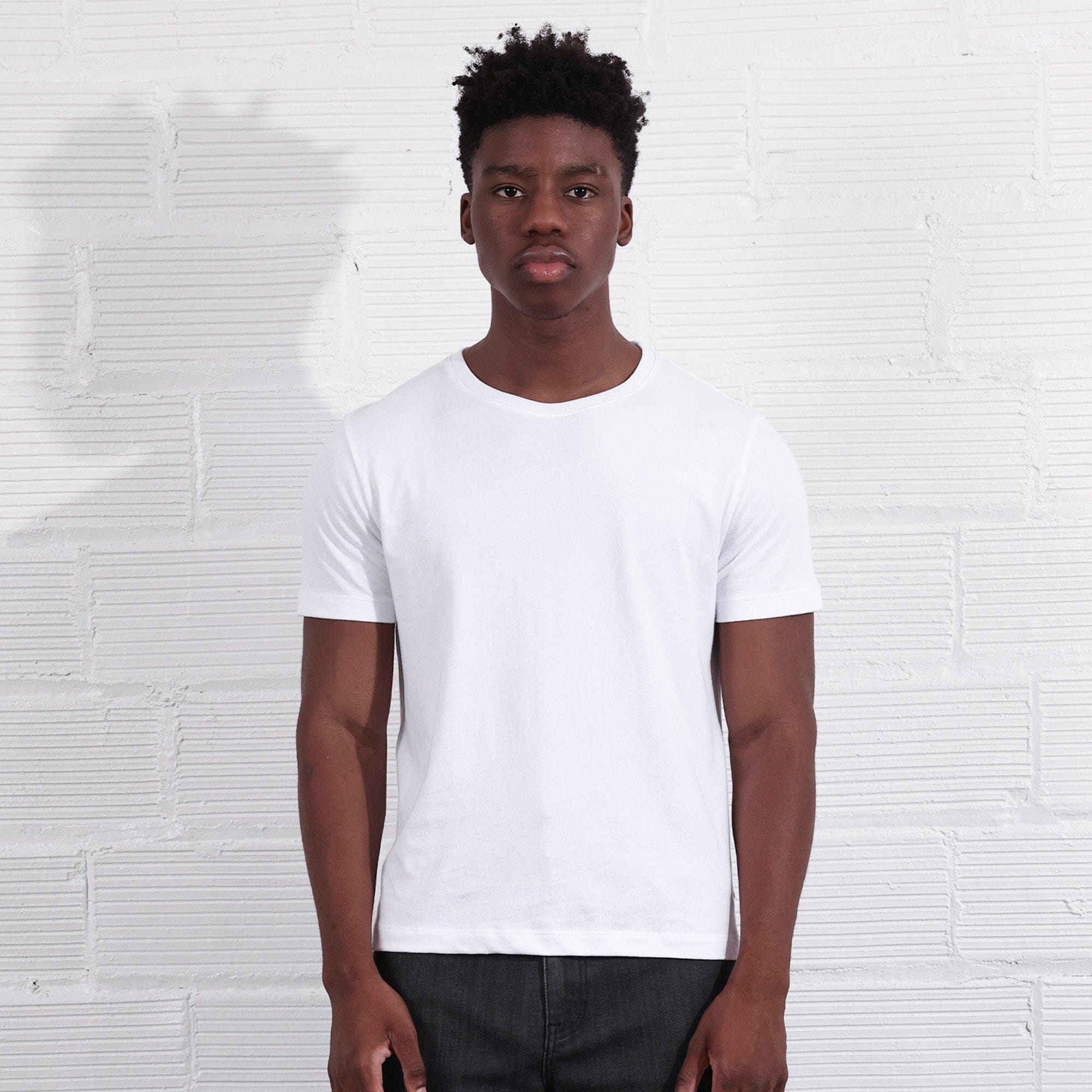 2-Pack | Los Feliz Half Crop Muscle Tee T-Shirt Dream White | Vintage Black 