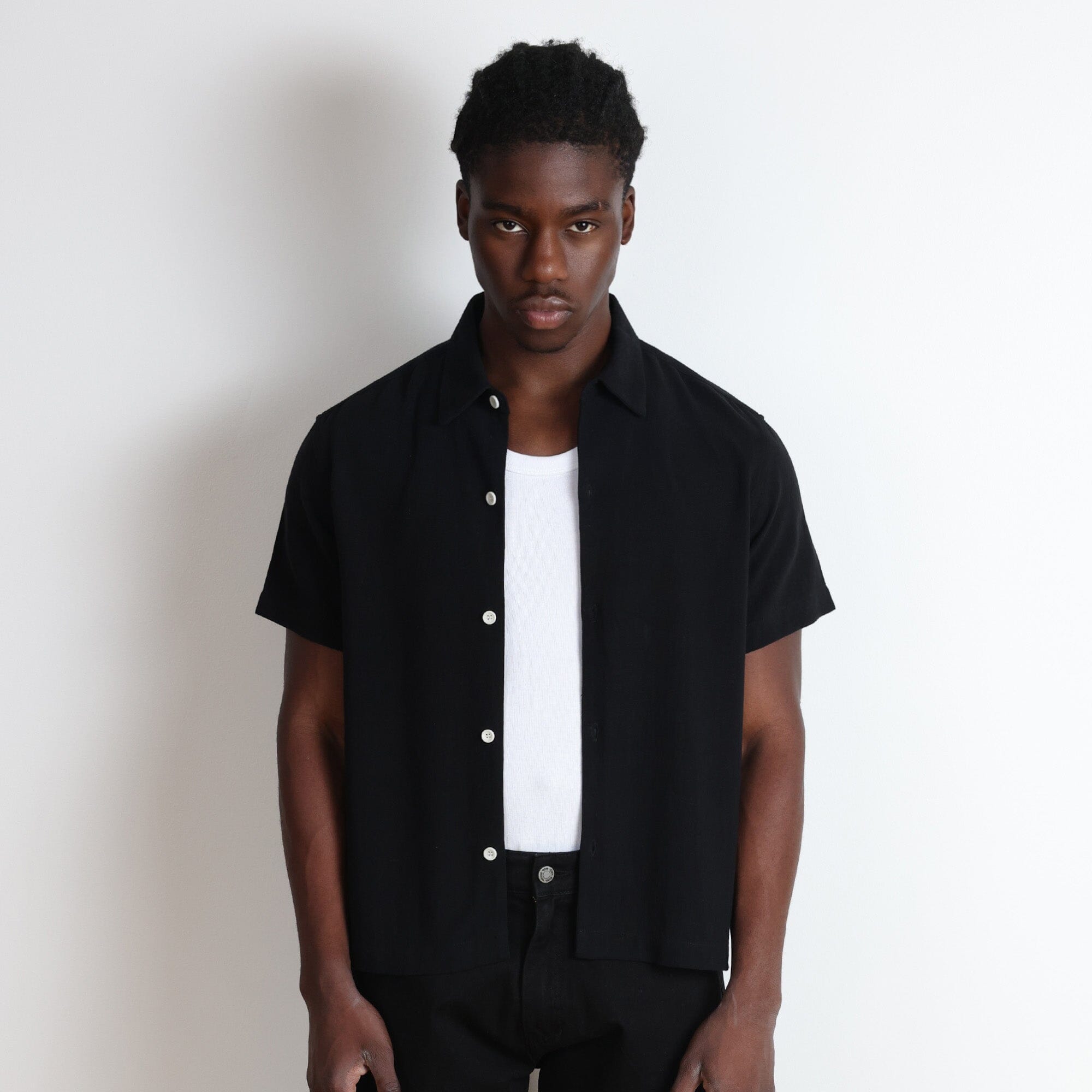 Rosewood Crop Button-Up II | Linen – Pool House New York