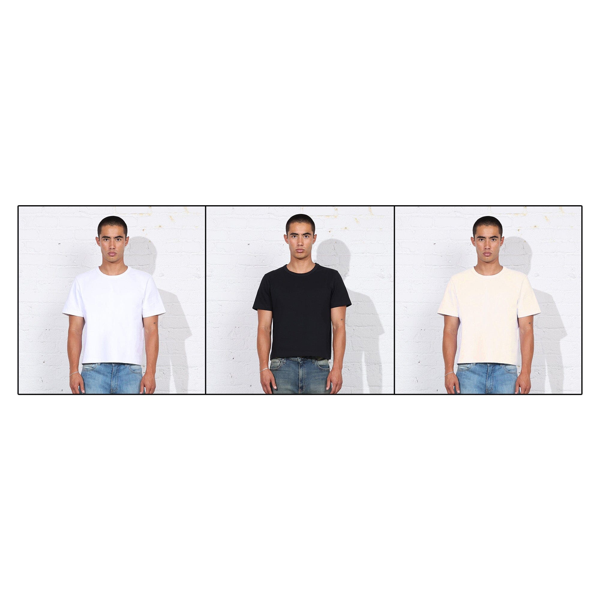 3-Pack | Larchmont Super-Crop Tee T-Shirt Classic White | Black 