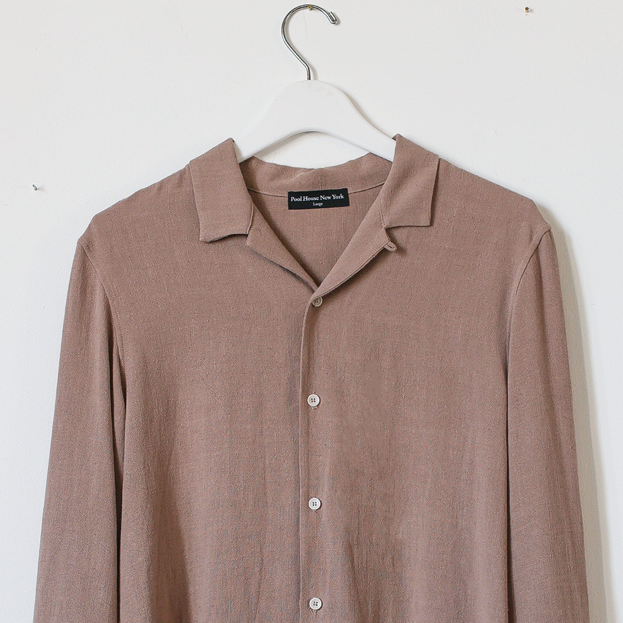 The Rosewood Half-Crop Shirt | Made in USA Mocha Brown 
