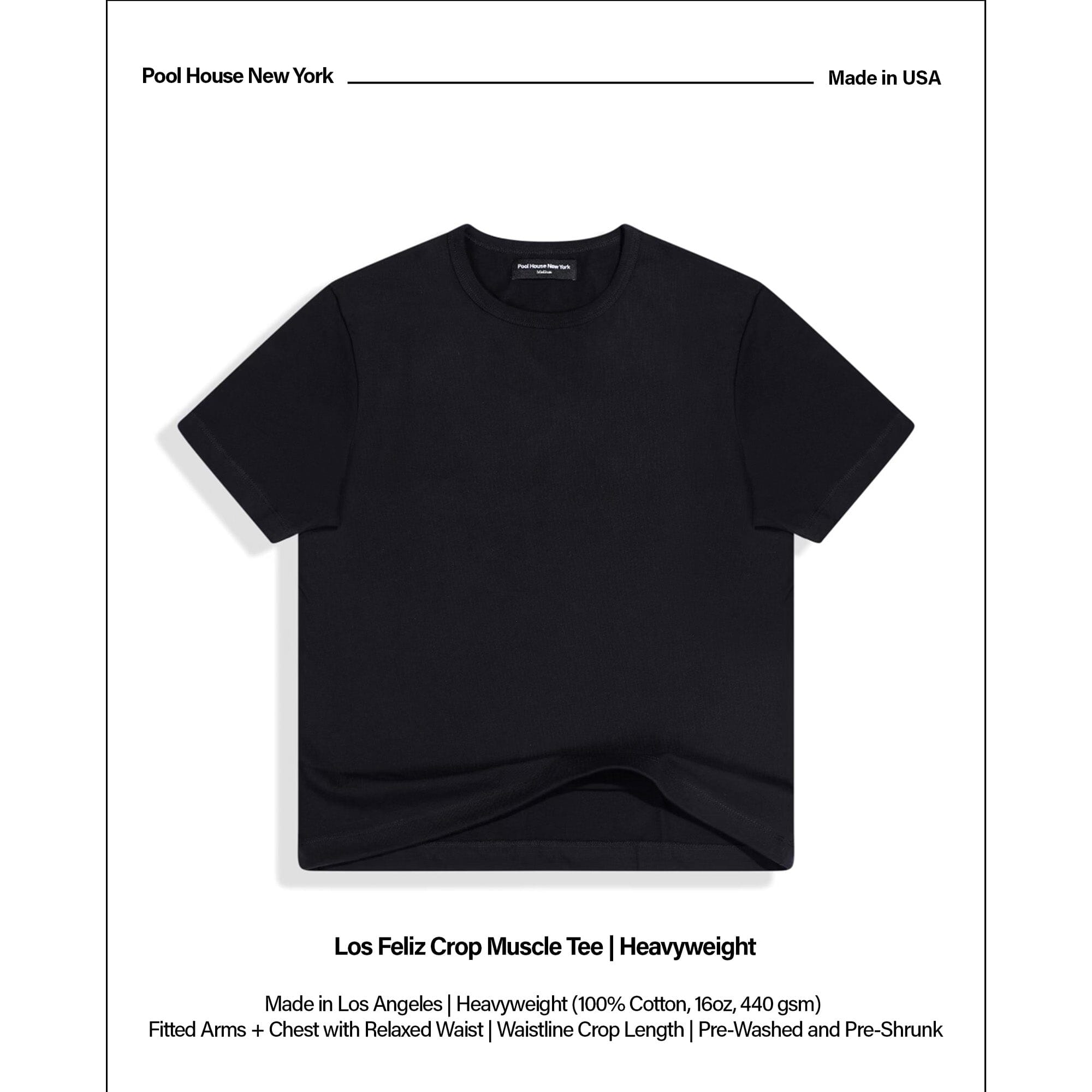 Los Feliz Crop Muscle Tee II | Heavyweight T-Shirt Classic Black 