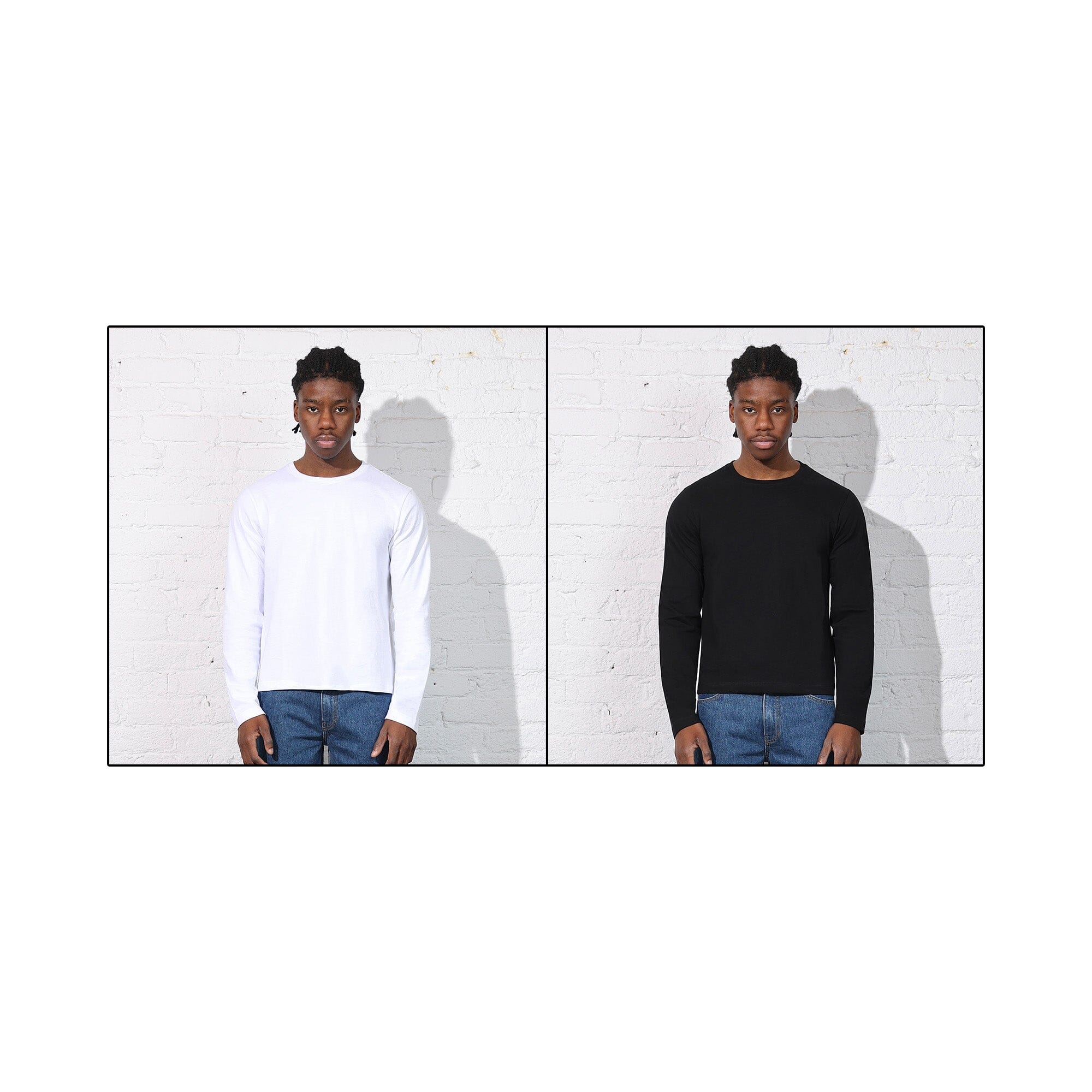 2-Pack | Los Feliz Crop Muscle Tee II | Long Sleeve T-Shirt Dream White 