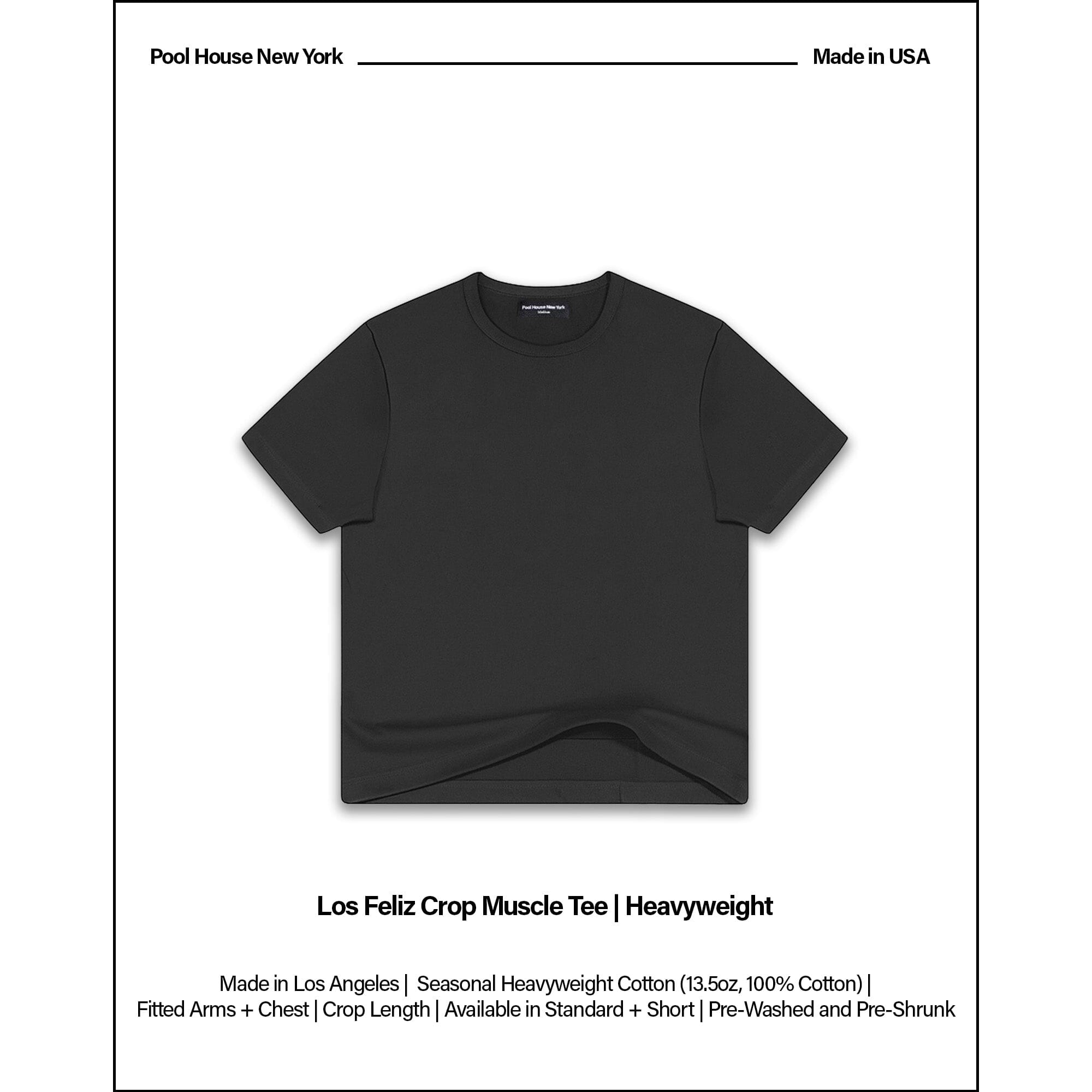 Los Feliz Crop Muscle Tee II | Heavyweight '25 T-Shirt Ash Black (Vintage) 