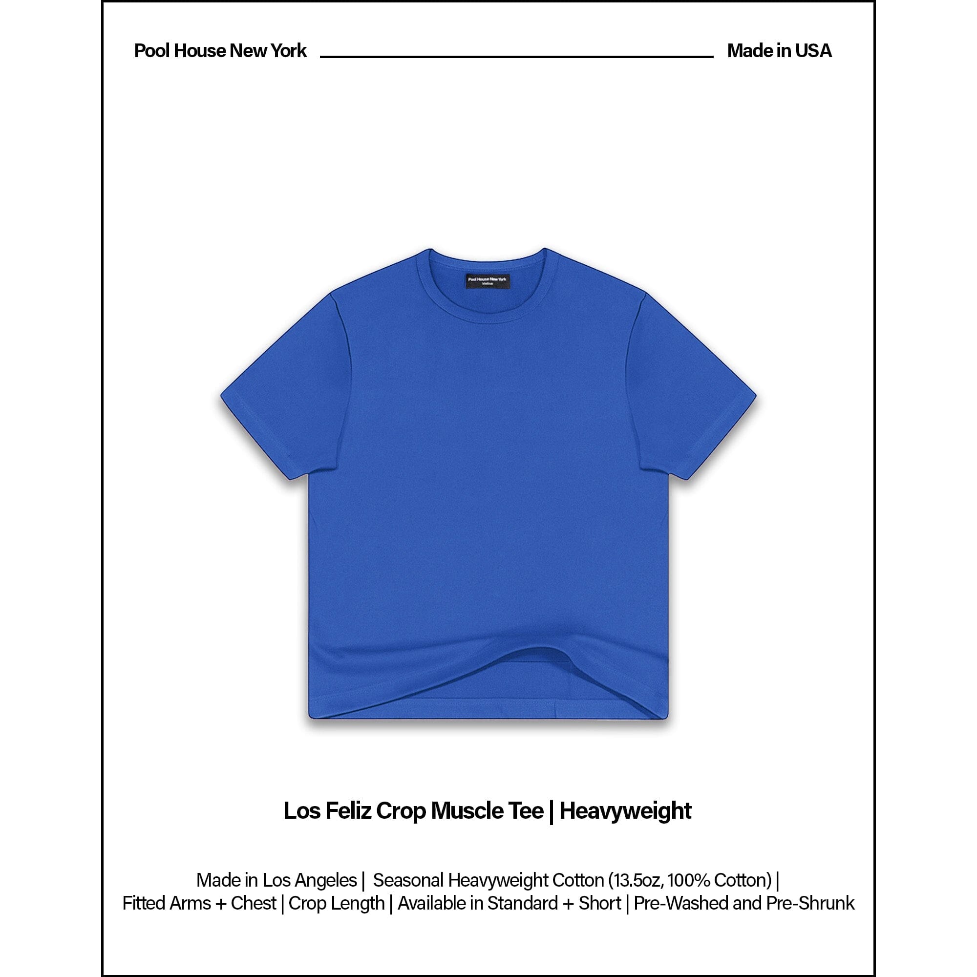 Los Feliz Crop Muscle Tee II | Heavyweight '25 T-Shirt Ash Blue 