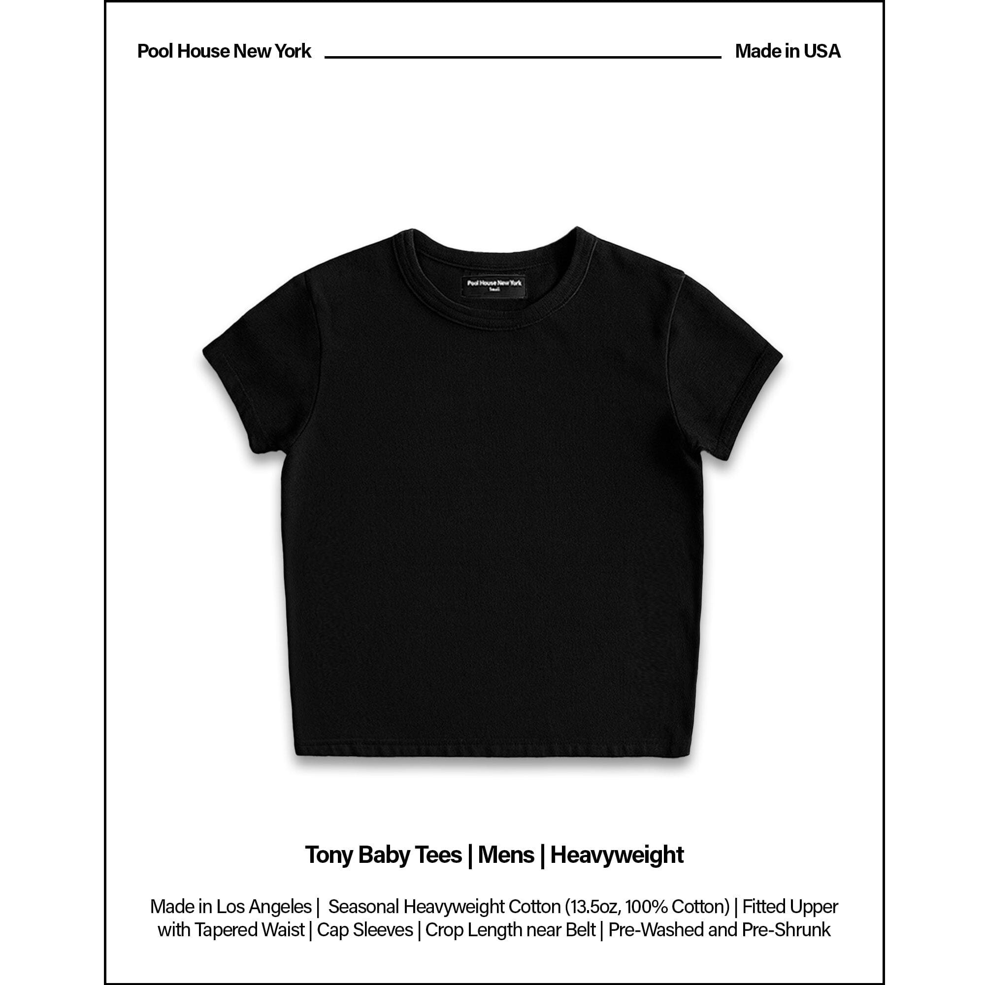 Tony Baby Tee | Mens | Heavyweight T-Shirt Classic Black 