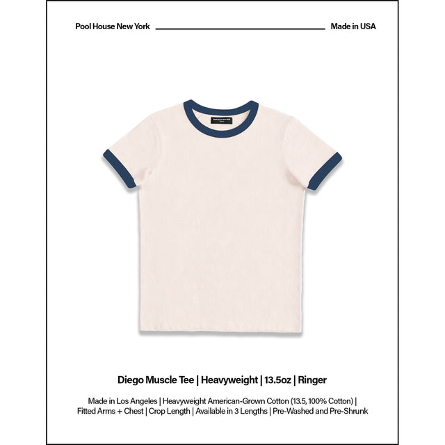 Diego Muscle Tee | Heavyweight | 13.5oz | Ringer – Pool House New York