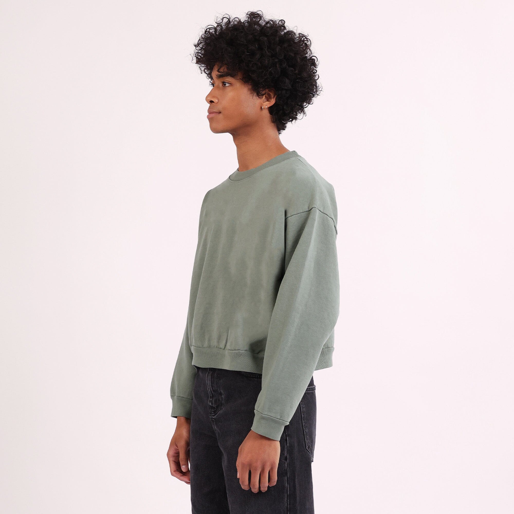 The Nolita Crop Crewneck Sweater Seaspray Green 