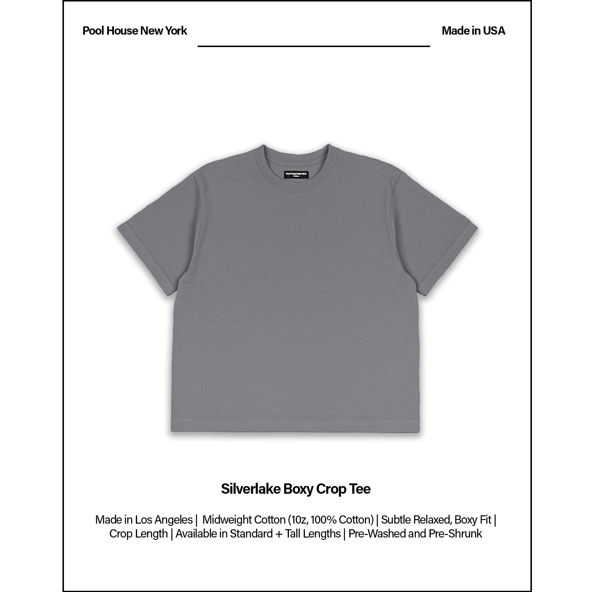 Silverlake Crop Tee II T-Shirt Smoke Grey 
