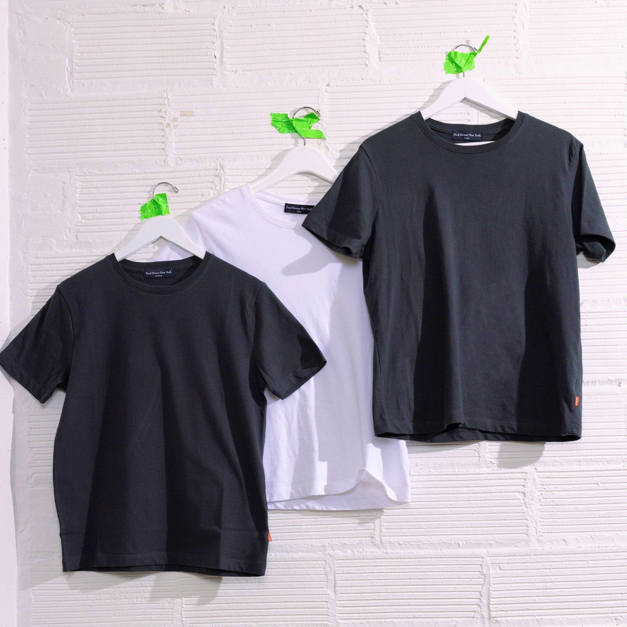 3-Pack Variety | Los Feliz Half Crop Muscle Tee T-Shirt Dream White | Coal Black | Charcoal 