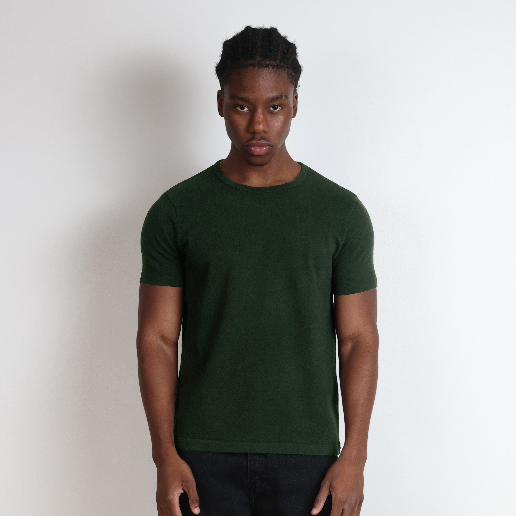 Los Feliz Crop Muscle Tee II | Heavyweight '25 T-Shirt Ash British Green 