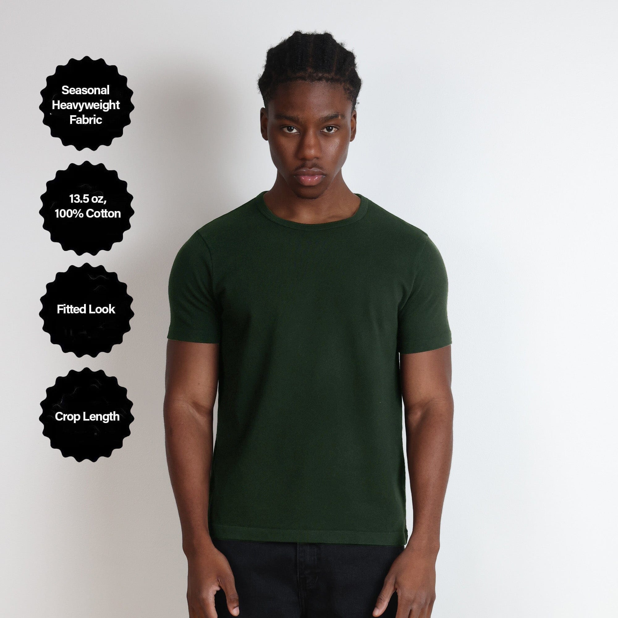 Los Feliz Crop Muscle Tee II | Heavyweight '25 T-Shirt Ash British Green 