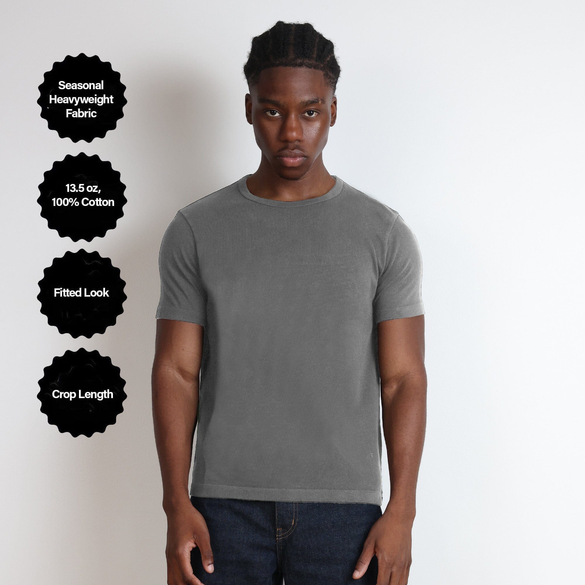 Los Feliz Crop Muscle Tee II | Heavyweight '25 T-Shirt Smoke Grey 