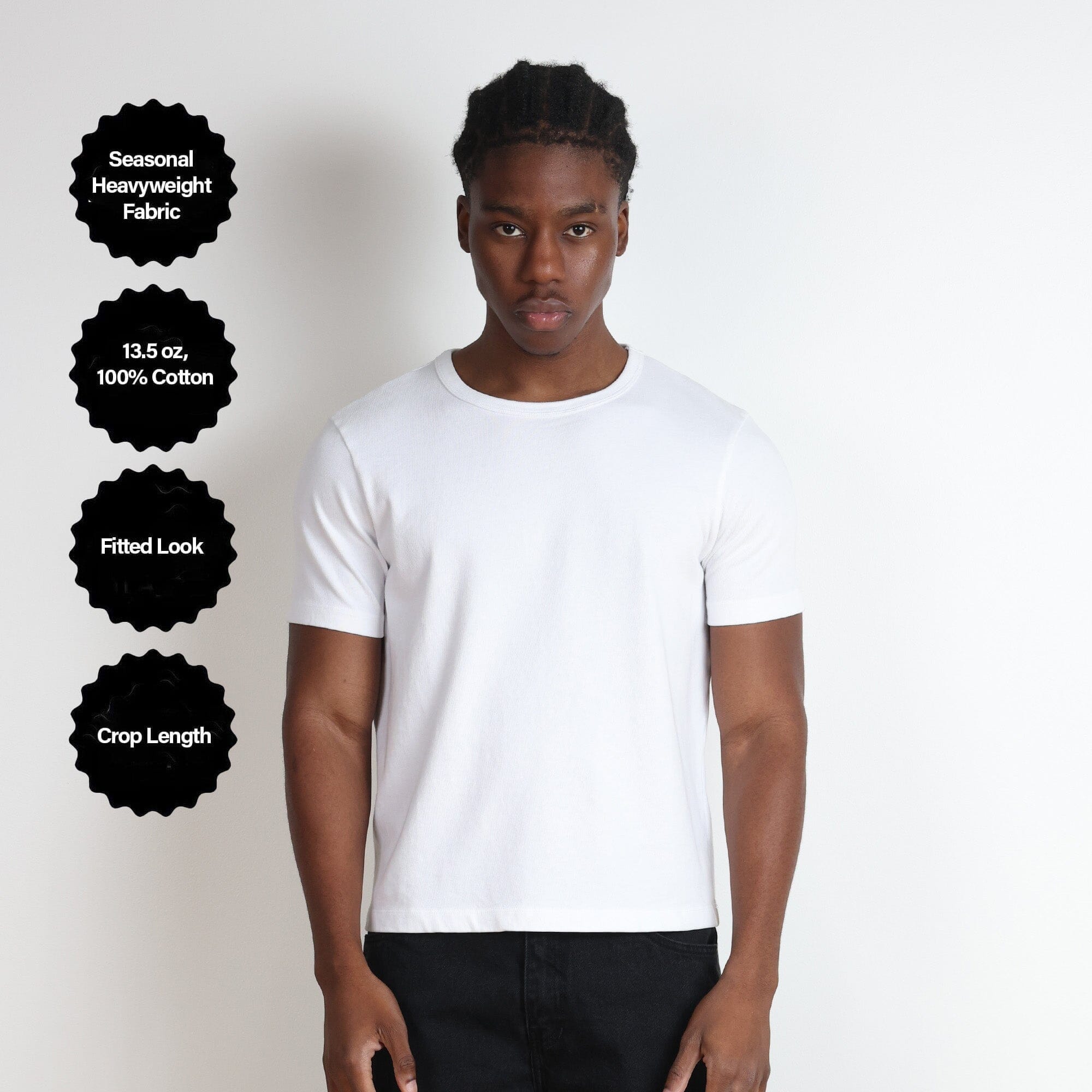 2-Pack | Los Feliz Crop Muscle Tee II | Heavyweight '25 T-Shirt White | Black 