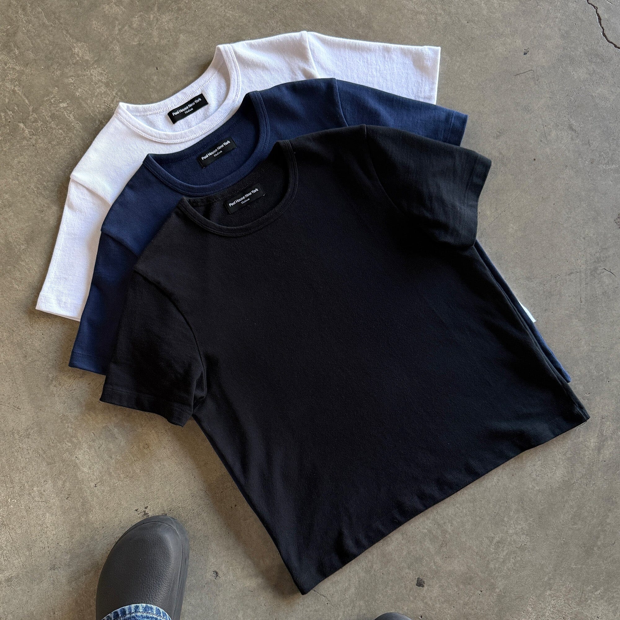 Los Feliz Crop Muscle Tee II | Heavyweight (Spring) T-Shirt Clasic White 