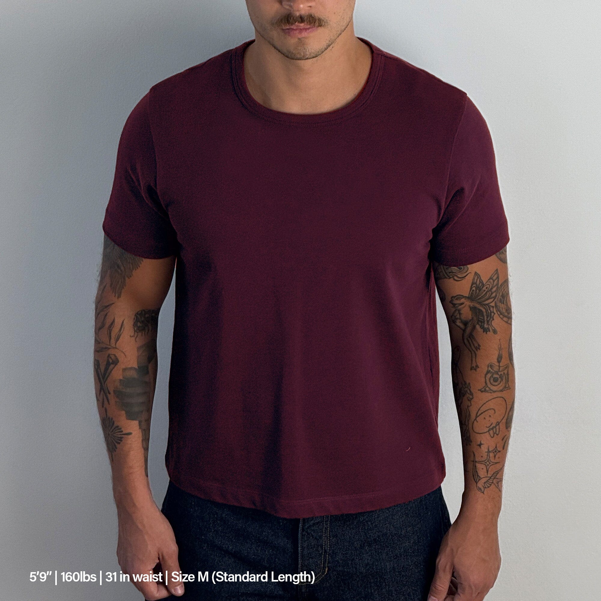 Los Feliz Crop Muscle Tee II | Heavyweight (Spring) T-Shirt Deep Maroon 