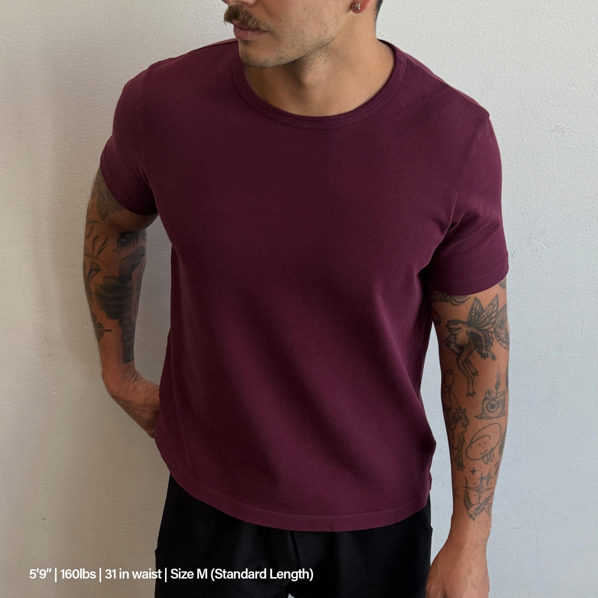 Los Feliz Crop Muscle Tee II | Heavyweight (Spring) T-Shirt Deep Maroon 