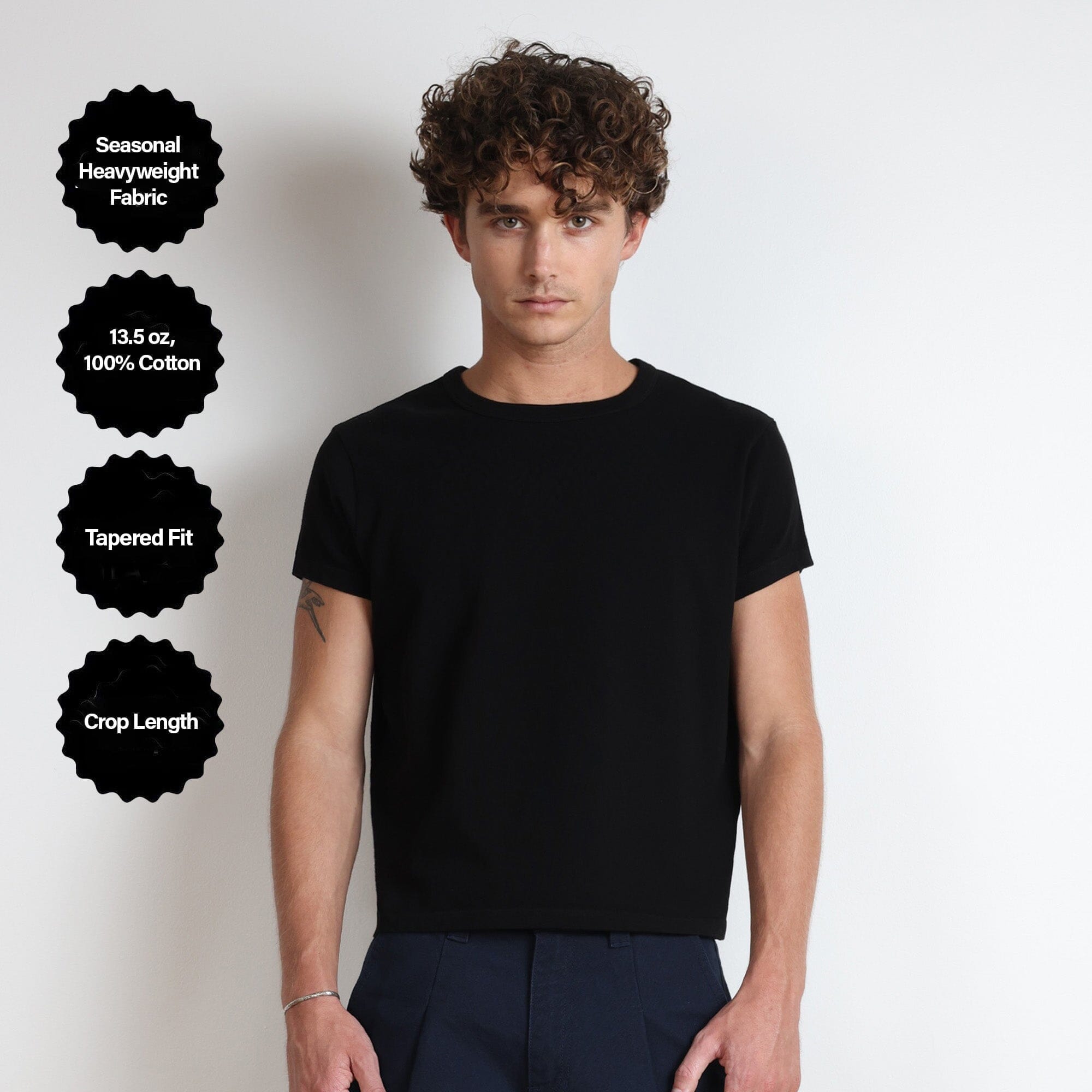 Tony Baby Tee | Mens | Heavyweight T-Shirt Classic Black 