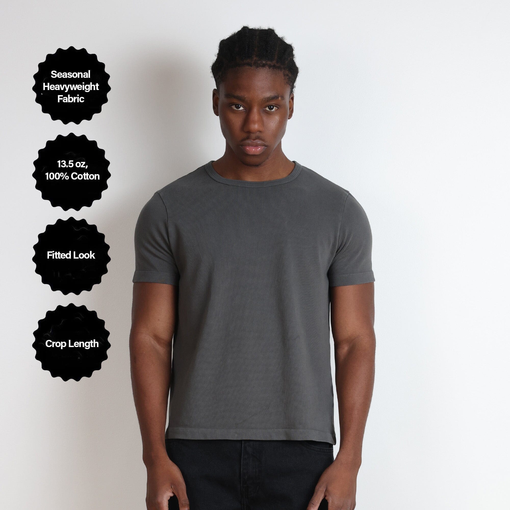 Los Feliz Crop Muscle Tee II | Heavyweight '25 T-Shirt Dark Grey 