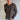 Los Feliz Crop Muscle Shirt | Henley Long Sleeve T-Shirt Vintage Brown 