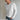 Los Feliz Crop Muscle Shirt | Henley Long Sleeve T-Shirt Classic White 