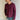 Los Feliz Crop Muscle Shirt | Henley Long Sleeve T-Shirt Vintage Burgundy 