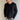 Los Feliz Crop Muscle Shirt | Henley Long Sleeve T-Shirt Classic Black 