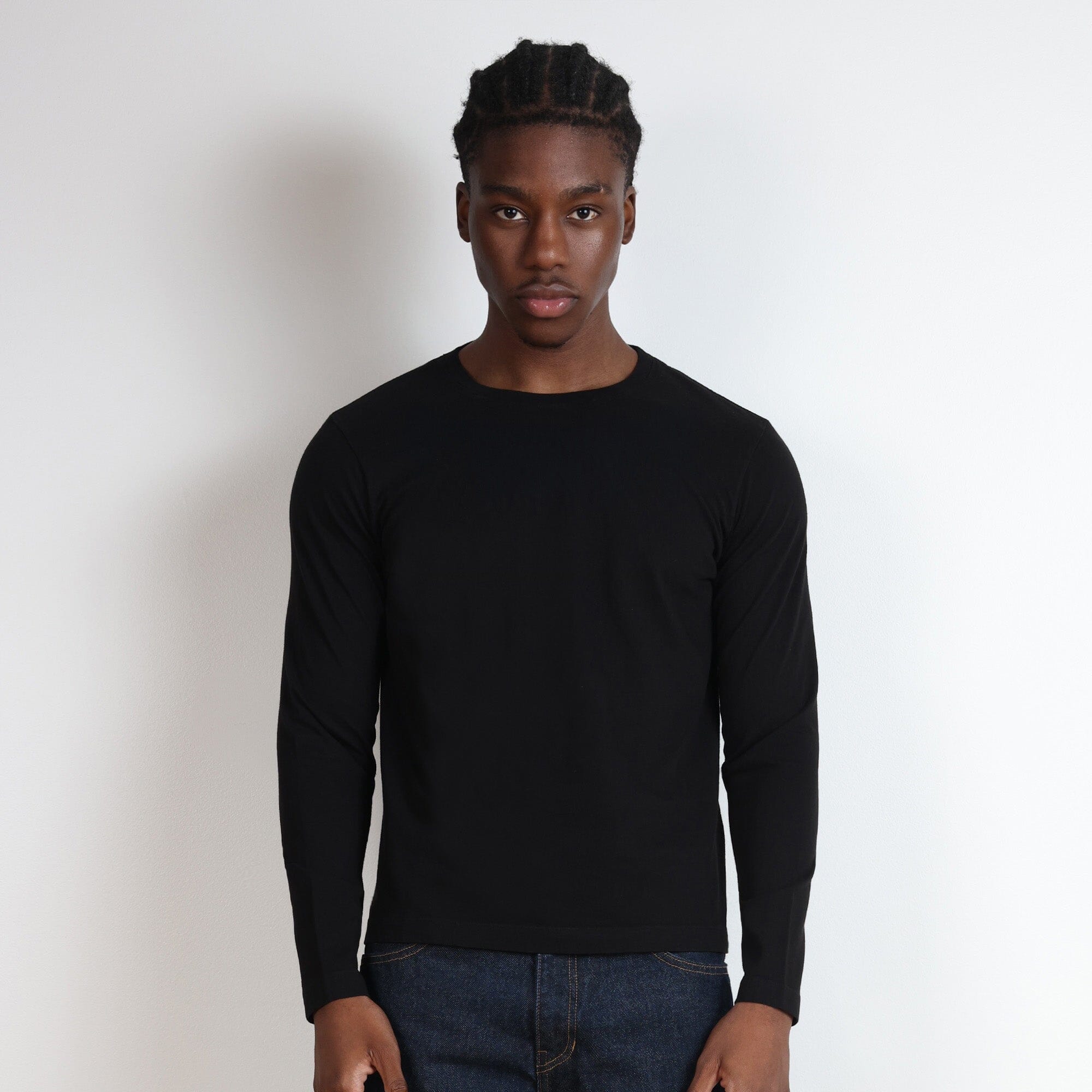 Los Feliz Crop Muscle Tee II | Long Sleeve T-Shirt Classic Black 