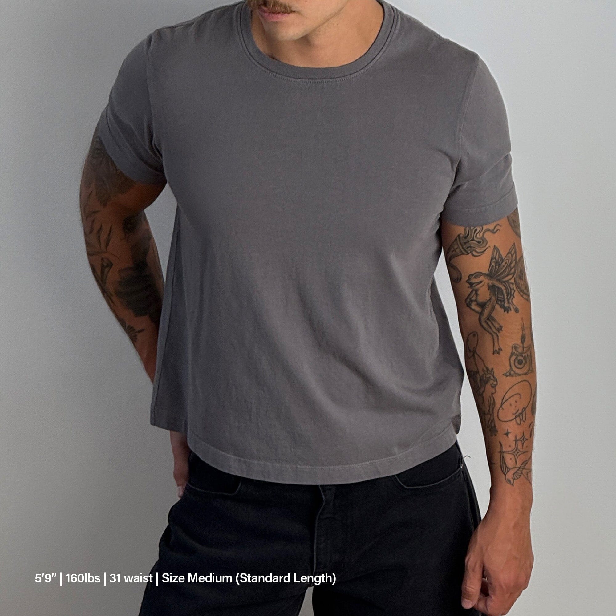 Los Feliz Crop Muscle Tee II T-Shirt Smoke Grey 