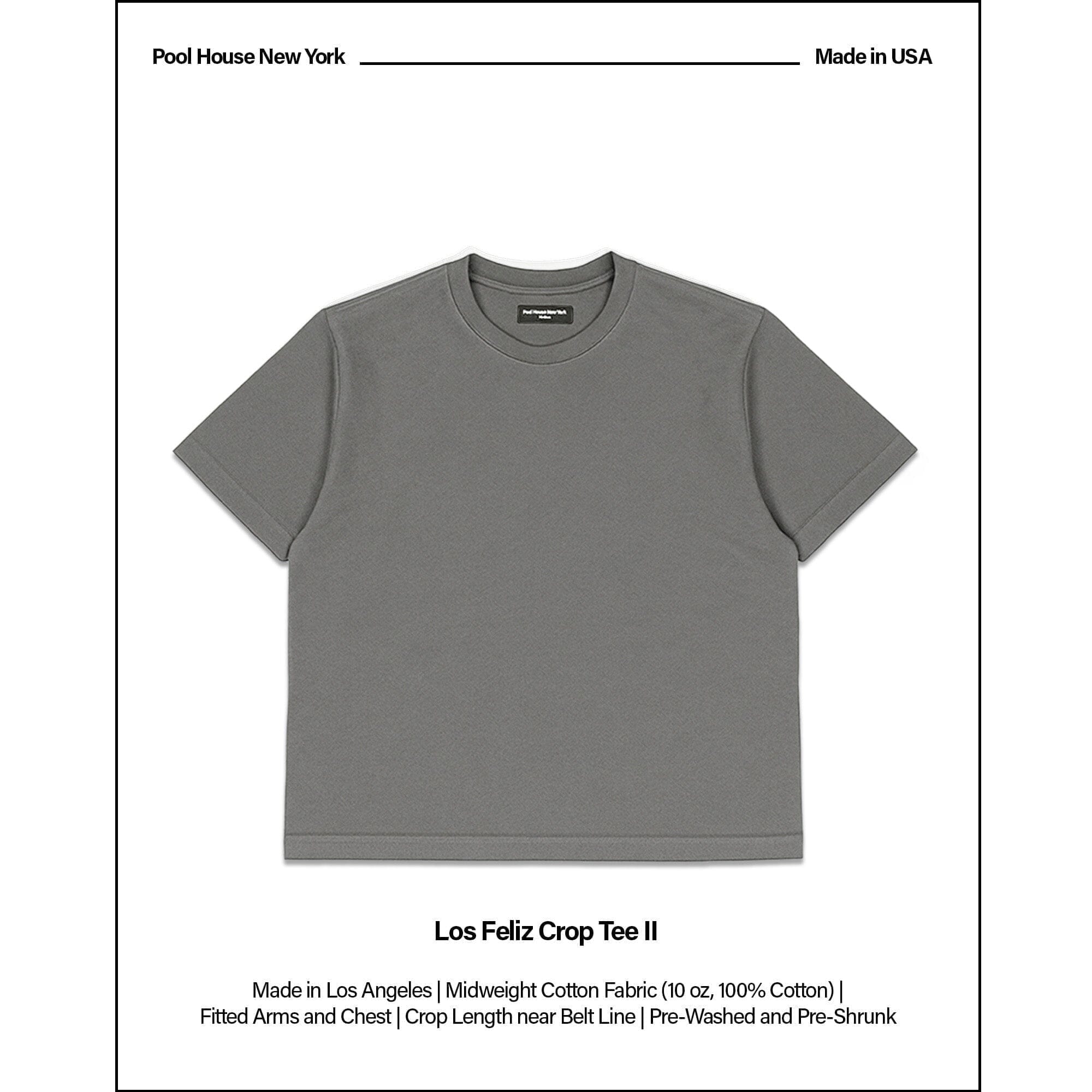Los Feliz Crop Muscle Tee II T-Shirt Smoke Grey 