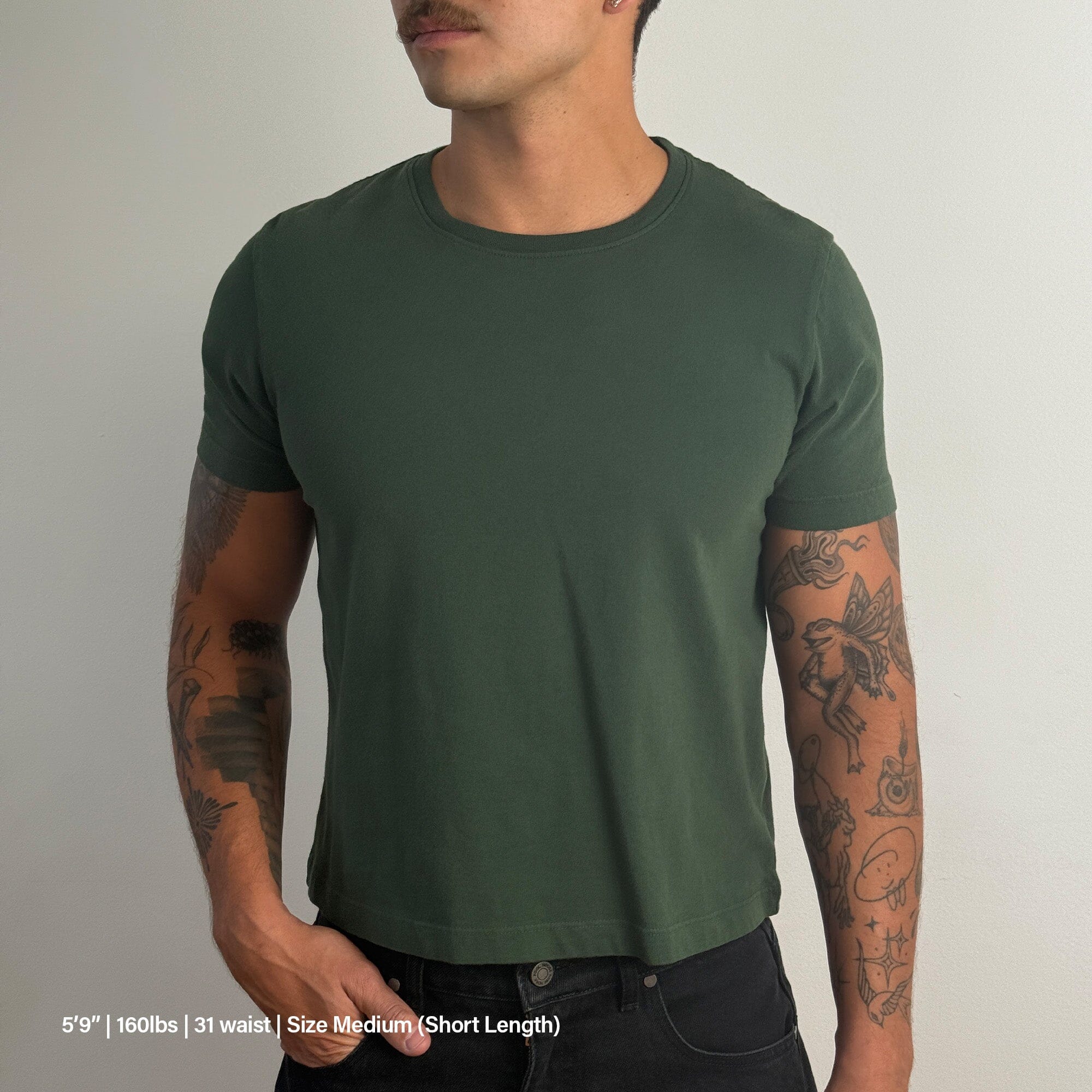 Los Feliz Crop Muscle Tee II T-Shirt British Green 