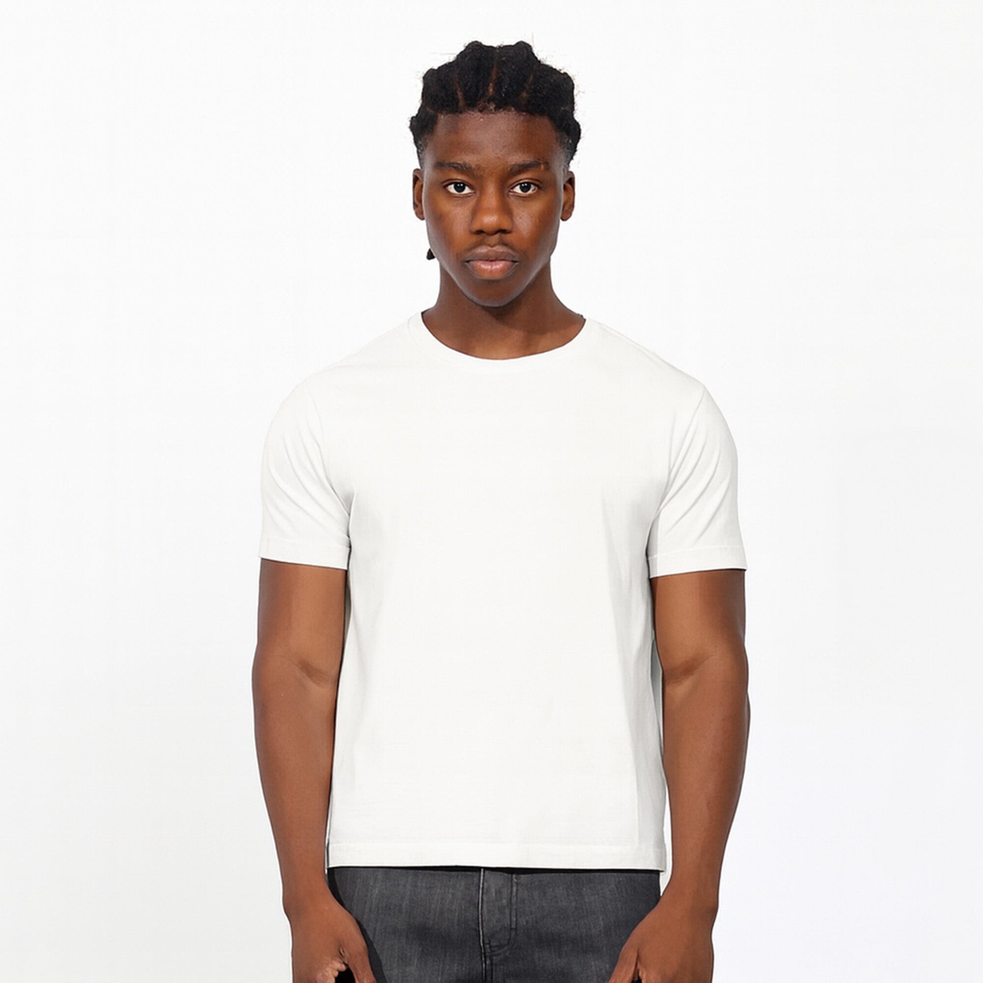 Los Feliz Crop Muscle Tee II (Natural) T-Shirt Natural Off-White 