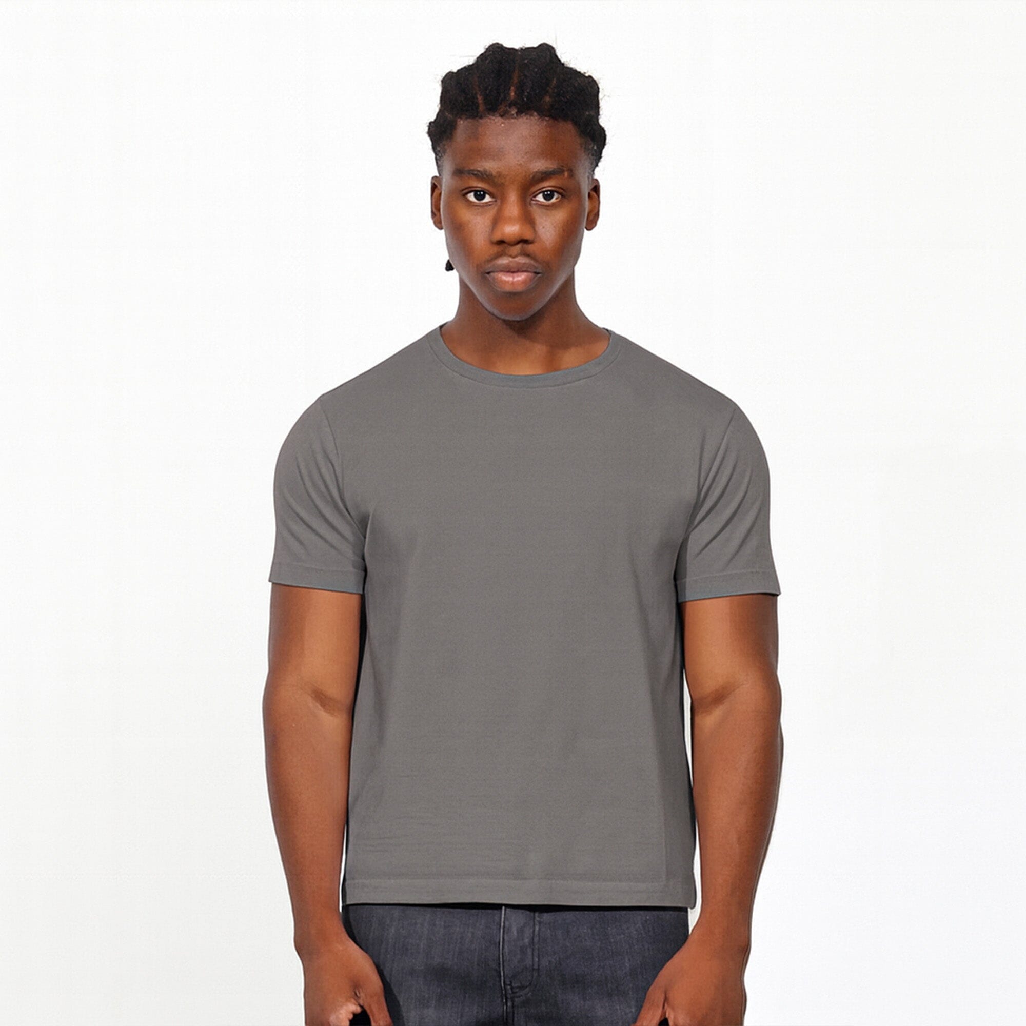 Los Feliz Crop Muscle Tee II T-Shirt Smoke Grey 