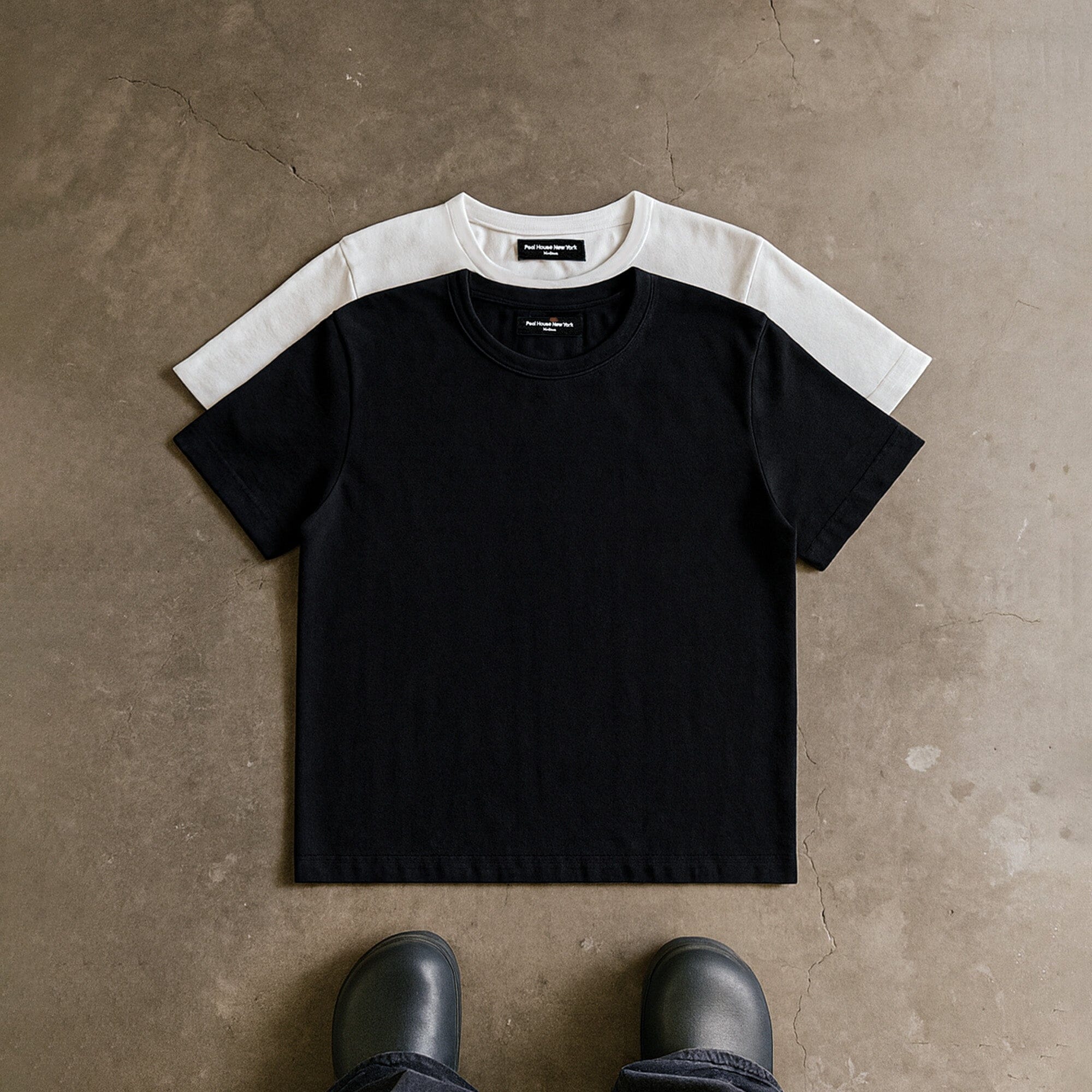 2-Pack | Los Feliz Crop Muscle Tee II T-Shirt Classic White | Classic Black 