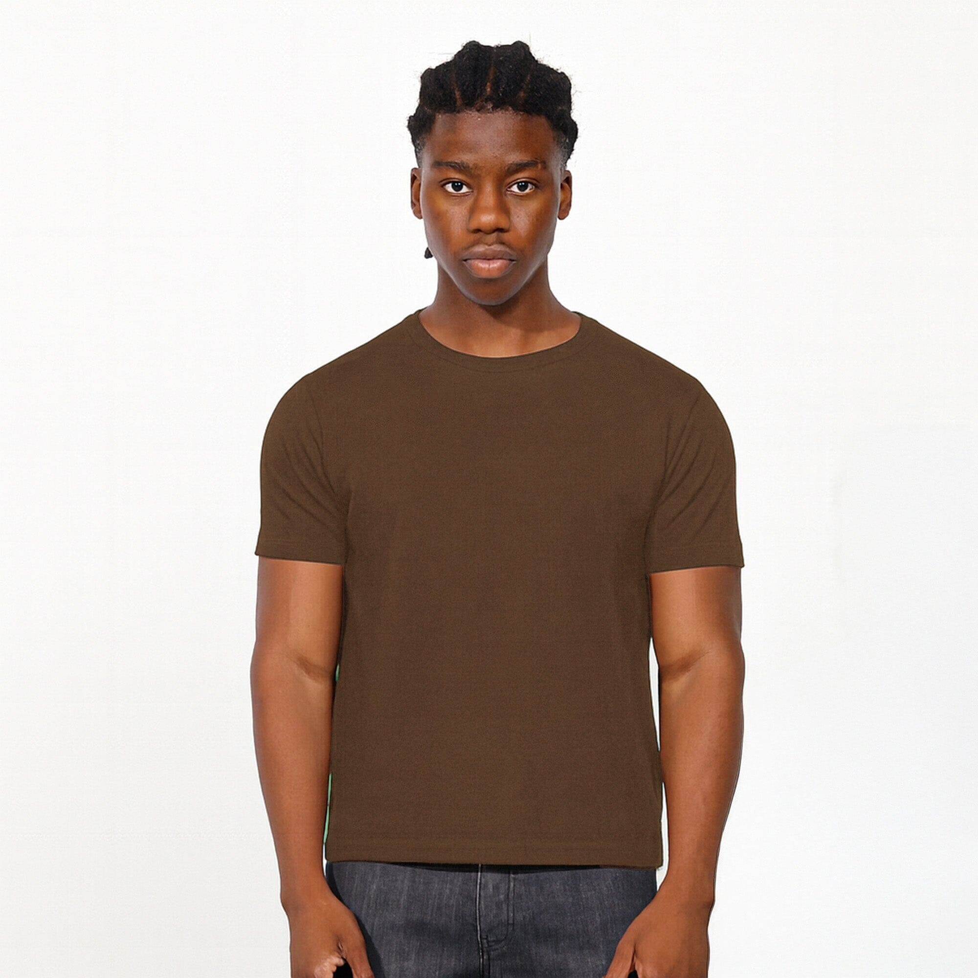 Los Feliz Crop Muscle Tee II T-Shirt Chocolate Brown 