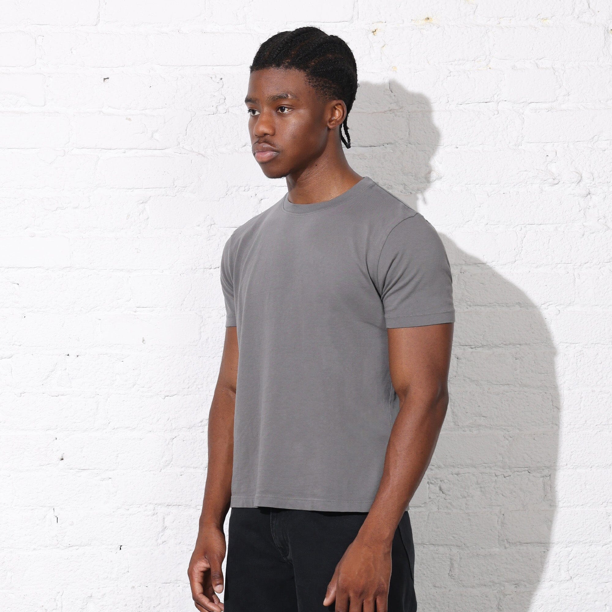 Los Feliz Crop Muscle Tee II T-Shirt Smoke Grey 