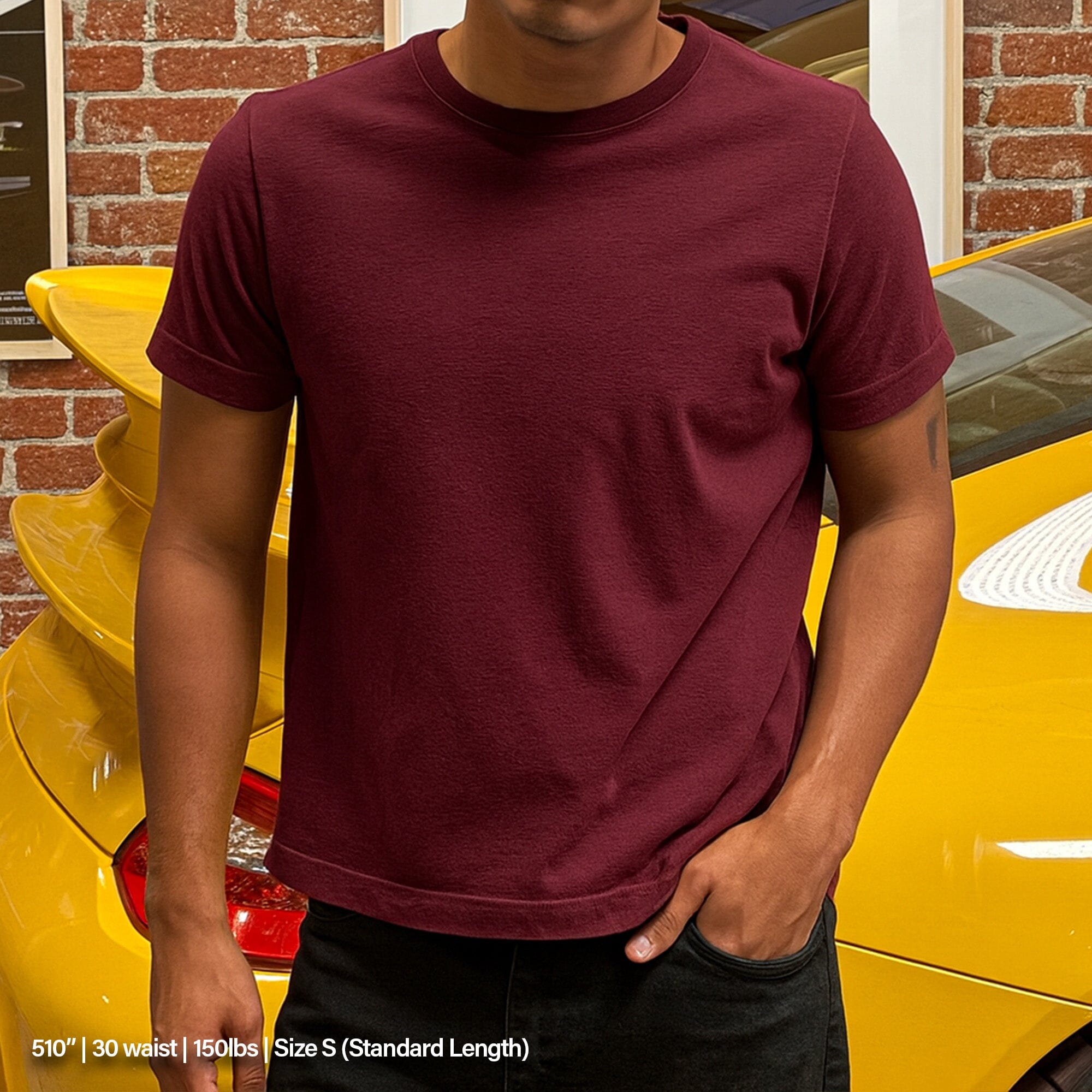 Los Feliz Crop Muscle Tee II T-Shirt Dark Wine 