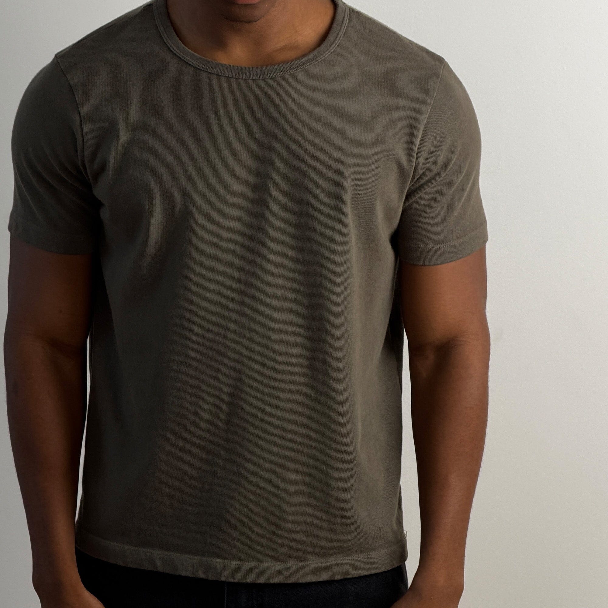 Los Feliz Crop Muscle Tee II | Heavyweight '25 T-Shirt Concrete Olive 