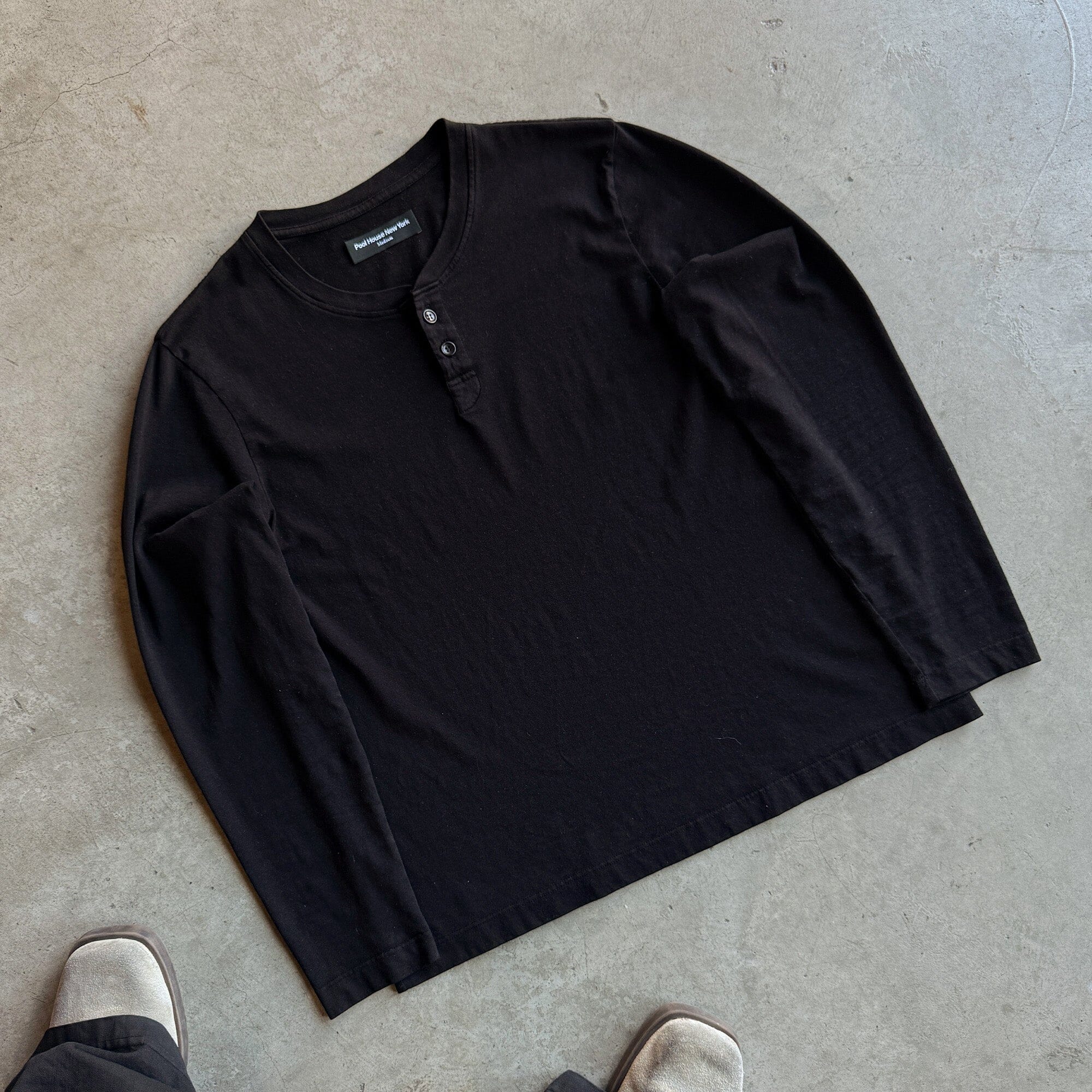 2-Pack | Los Feliz Crop Muscle Tee | Henley Long Sleeve T-Shirt Classic White 