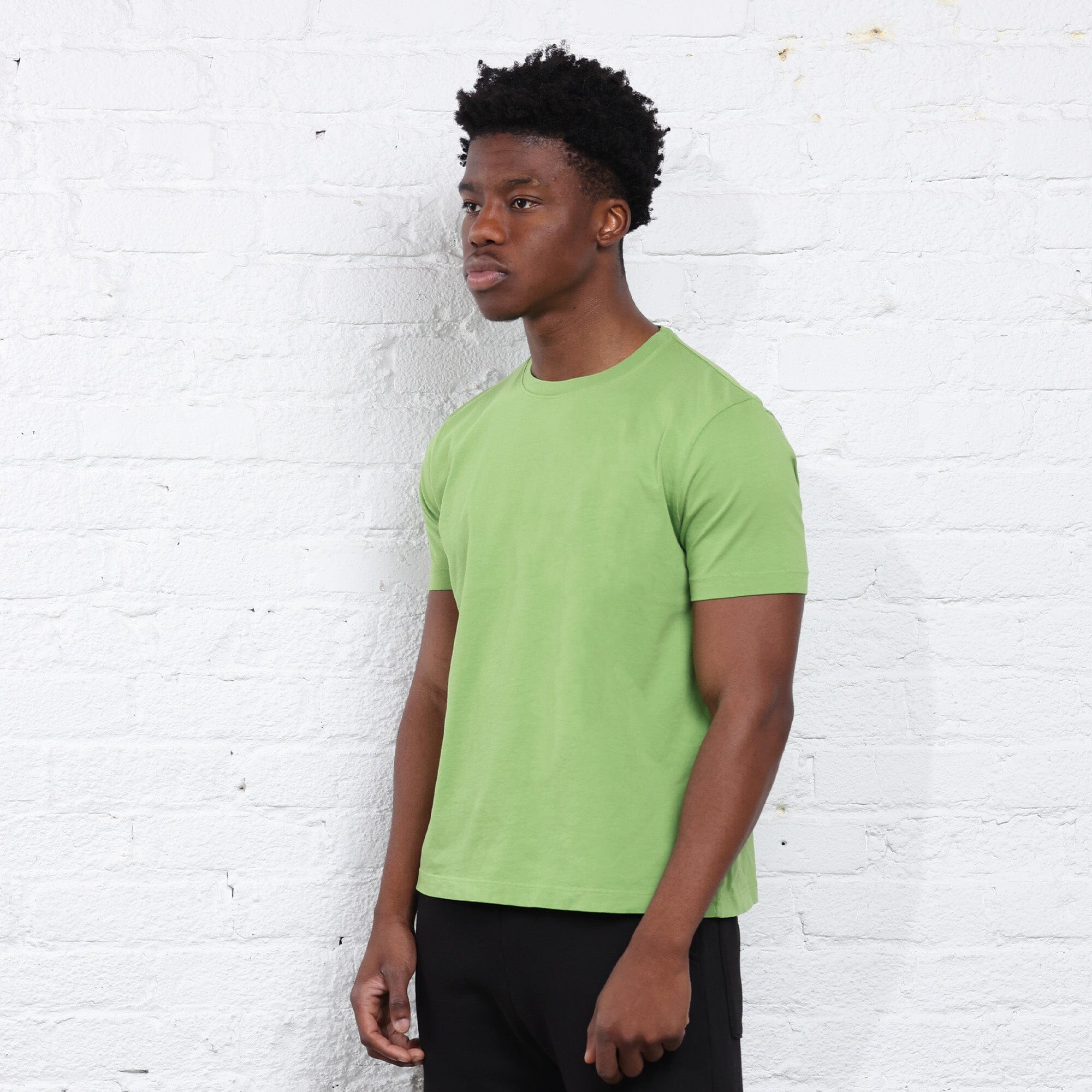 Los Feliz Crop Muscle Tee II T-Shirt Wasabi Green 