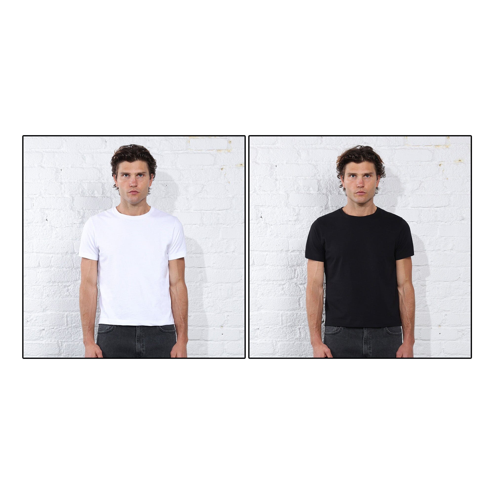 2-Pack | Los Feliz Crop Muscle Tee II T-Shirt Dream White | Coal Black 