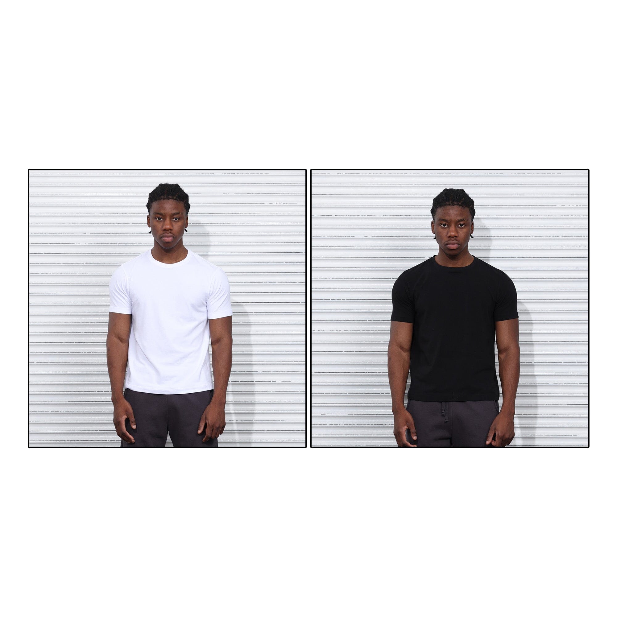 2-Pack | Los Feliz Half Crop Muscle Tee (Performance Edition) T-Shirt White | Black 