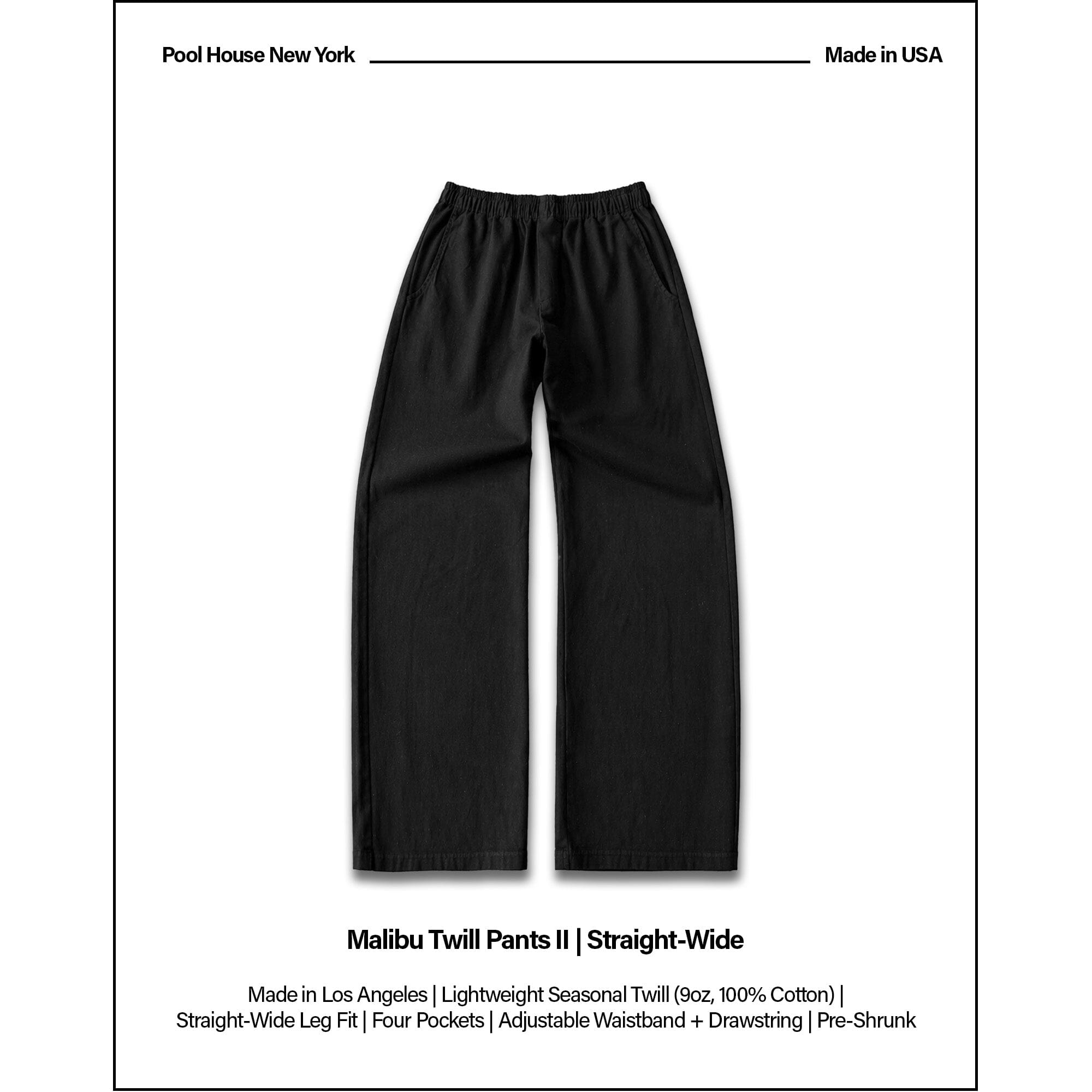 Malibu Twill Pants II | Straight-Wide – Pool House New York