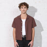 The Rosewood Crop Button-Up (Short Sleeve) Sunfade Brown 