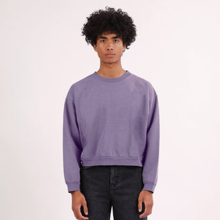 The Nolita Crop Crewneck Sweater Purple Sage 