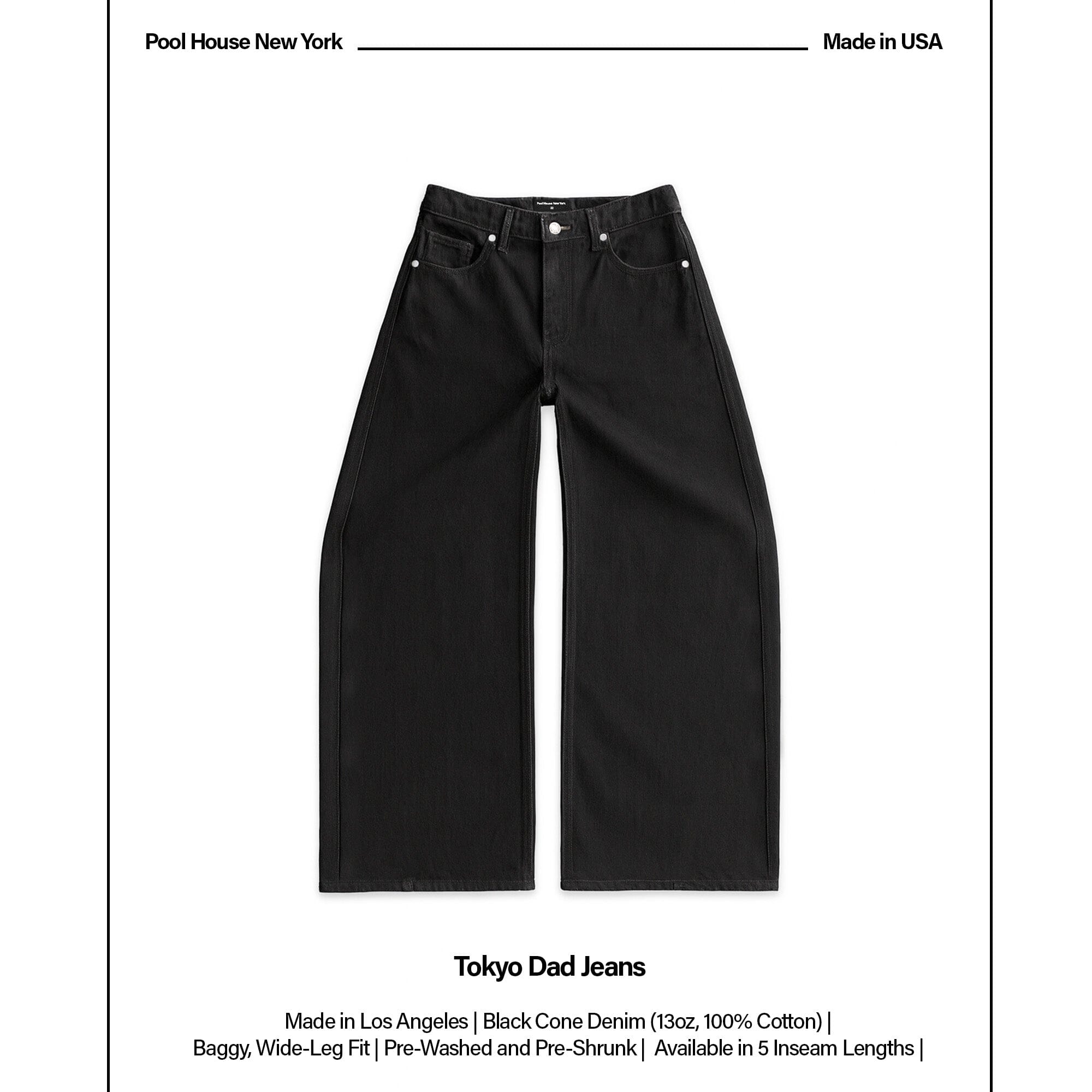 Tokyo Dad Jeans | Baggy, Wide-Leg Metal Black 