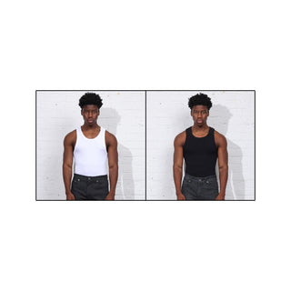 2-Pack | Montauk Rib Tank T-Shirt White | Black 