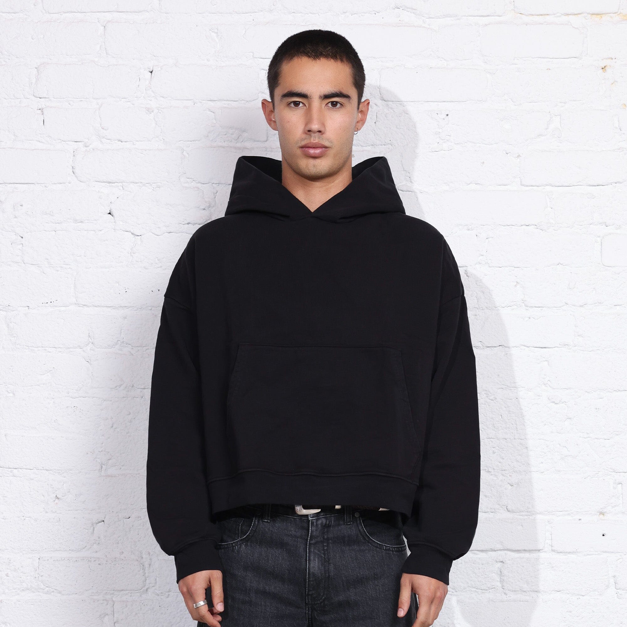 The Bowery Crop Hoodie Classic Black 