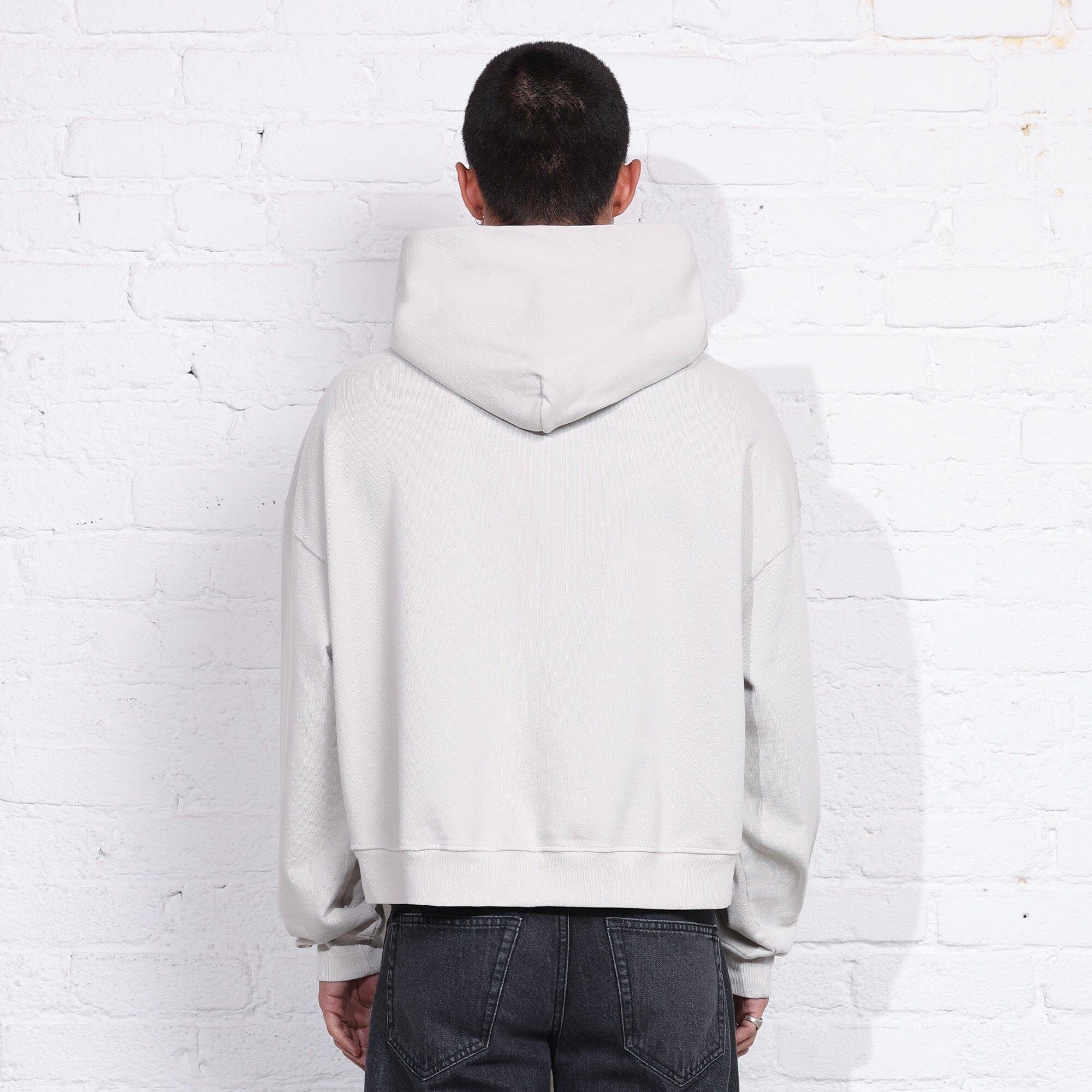 The Bowery Crop Hoodie Bone Grey 