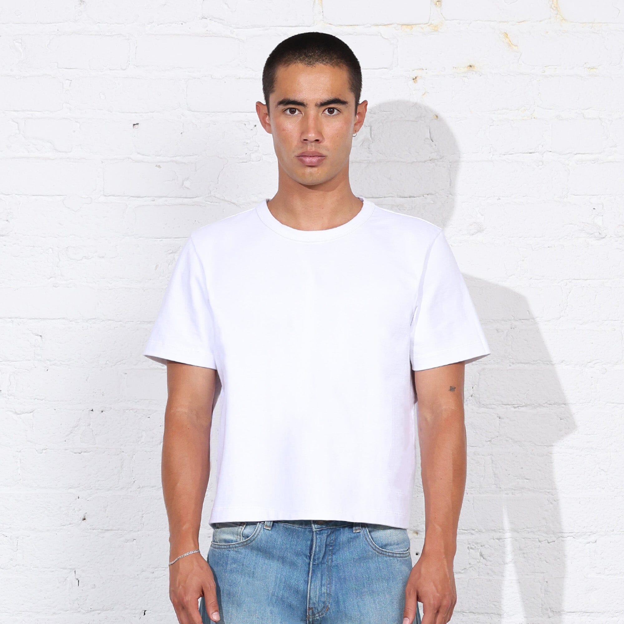 The Larchmont Super-Crop Tee T-Shirt Classic White 