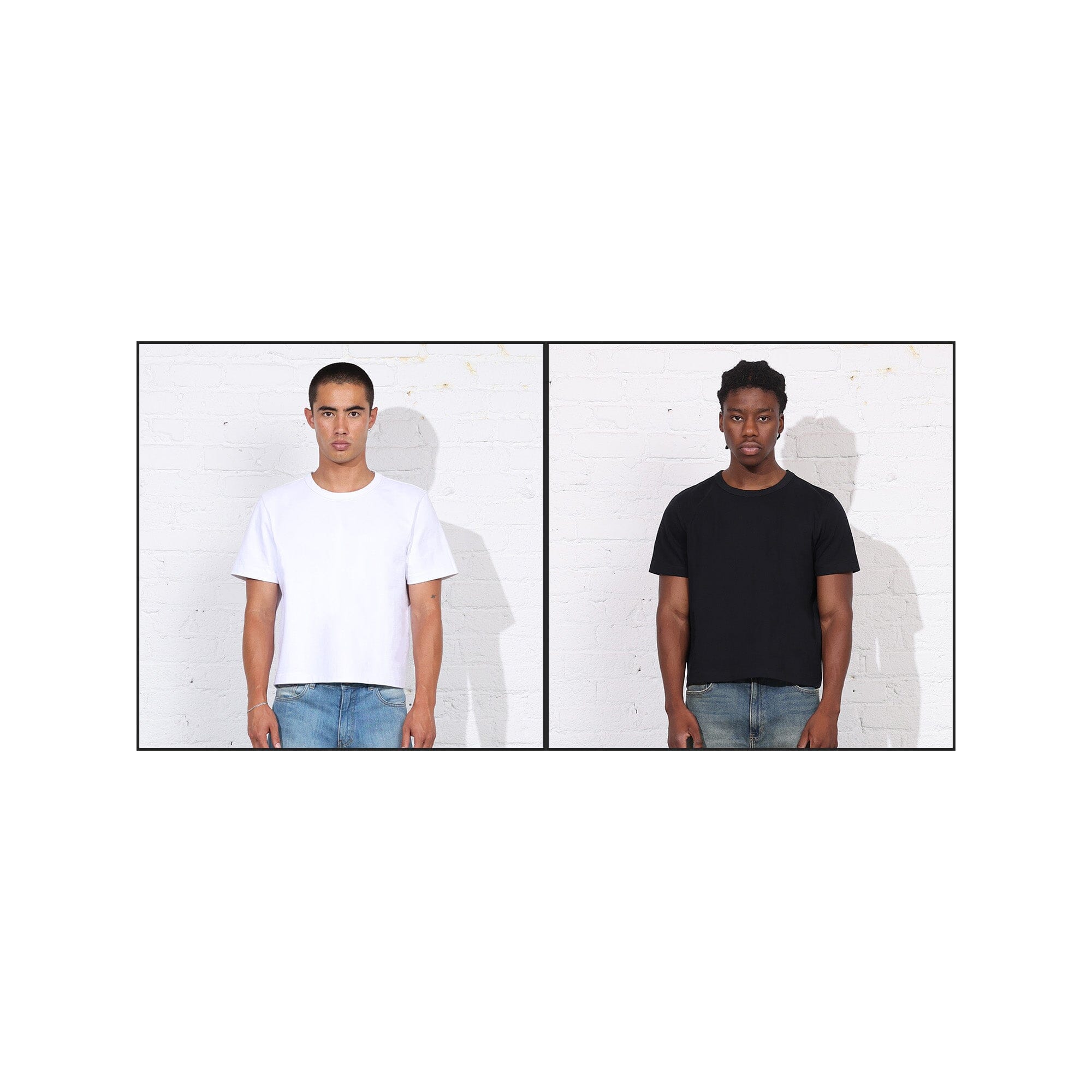 2-Pack | The Larchmont Super-Crop Tee T-Shirt Classic White | Black 